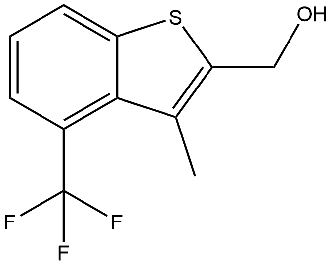 (3-methyl-4-(trifluoromethyl)benzo[b]thiophen-2-yl)methanol Structure