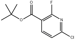 3-Pyridinecarboxylic acid, 6-chloro-2-fluoro-, 1,1-dimethylethyl ester Structure