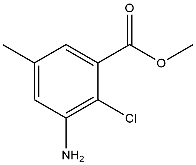 Methyl 3-amino-2-chloro-5-methylbenzoate 구조식 이미지