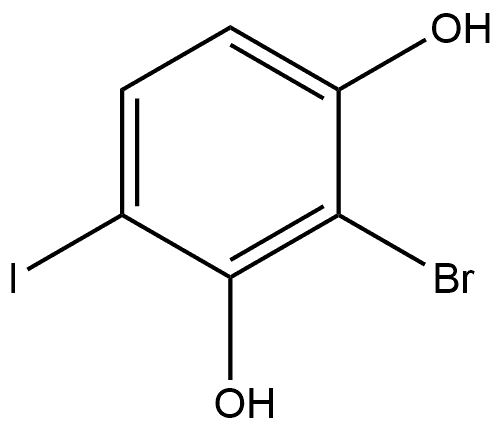 2-Bromo-4-iodo-1,3-benzenediol Structure