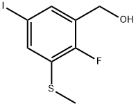 (2-Fluoro-5-iodo-3-(methylthio)phenyl)methanol Structure