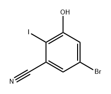 Benzonitrile, 5-bromo-3-hydroxy-2-iodo- Structure