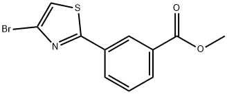 Benzoic acid, 3-(4-bromo-2-thiazolyl)-, methyl ester Structure