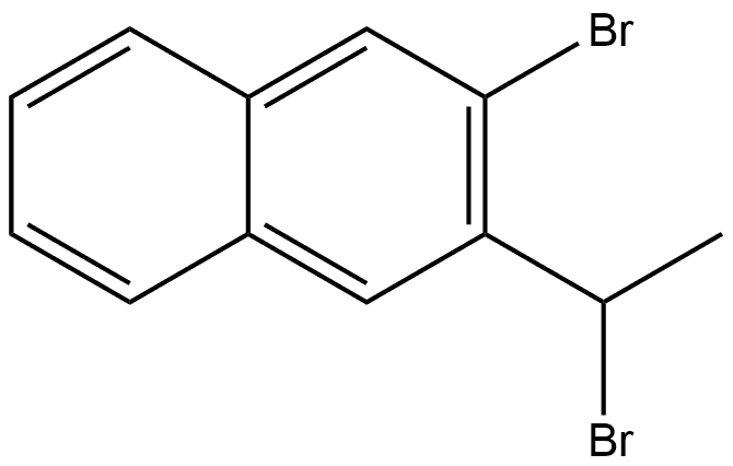 2-Bromo-3-(1-bromoethyl)naphthalene Structure