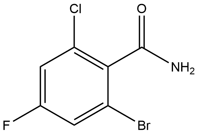 2-Bromo-6-chloro-4-fluorobenzamide Structure