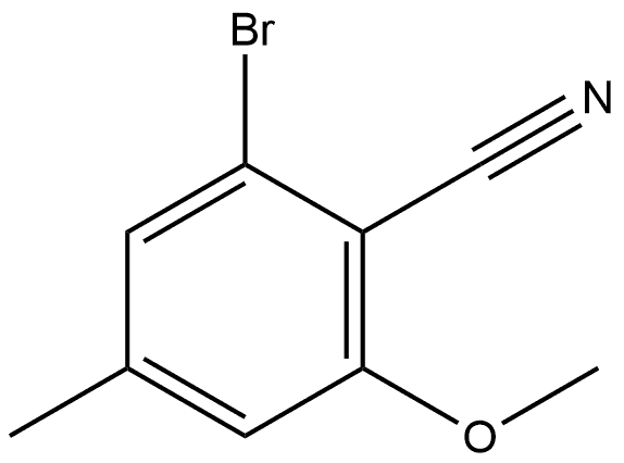 2-Bromo-6-methoxy-4-methylbenzonitrile Structure