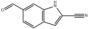 6-Formyl-1H-indole-2-carbonitrile Structure