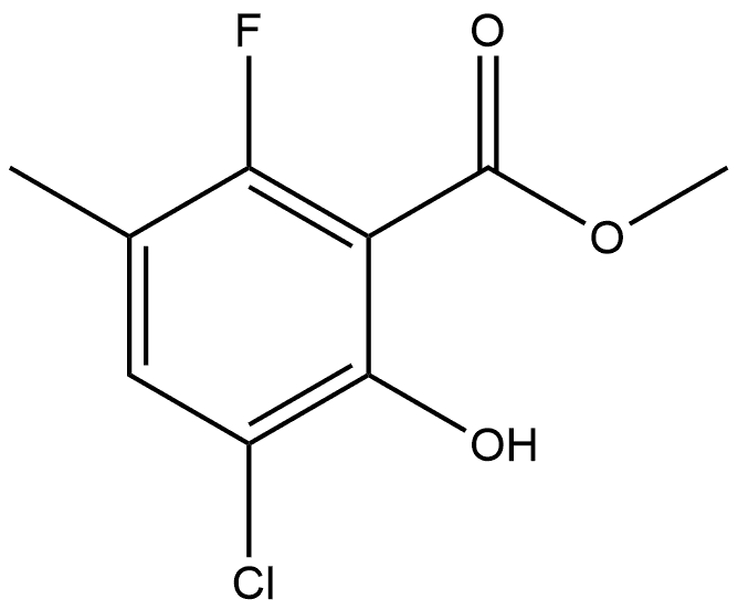 Methyl 3-chloro-6-fluoro-2-hydroxy-5-methylbenzoate Structure