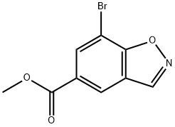 1,2-Benzisoxazole-5-carboxylic acid, 7-bromo-, methyl ester Structure