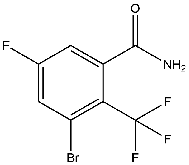 3-Bromo-5-fluoro-2-(trifluoromethyl)benzamide Structure