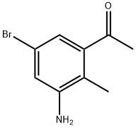 Ethanone, 1-(3-amino-5-bromo-2-methylphenyl)- Structure