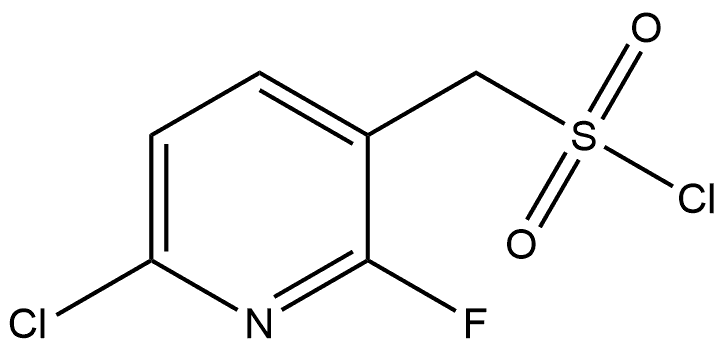 6-Chloro-2-fluoro-3-pyridinemethanesulfonyl chloride (ACI) Structure