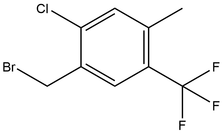 1-(Bromomethyl)-2-chloro-4-methyl-5-(trifluoromethyl)benzene 구조식 이미지