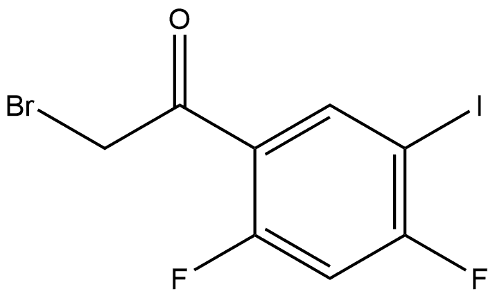 2-Bromo-1-(2,4-difluoro-5-iodophenyl)ethanone Structure