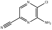 2-Pyrazinecarbonitrile, 6-amino-5-chloro- 구조식 이미지