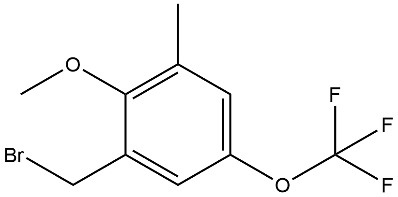 1-(Bromomethyl)-2-methoxy-3-methyl-5-(trifluoromethoxy)benzene Structure
