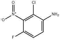 Benzenamine, 2-chloro-4-fluoro-3-nitro- Structure