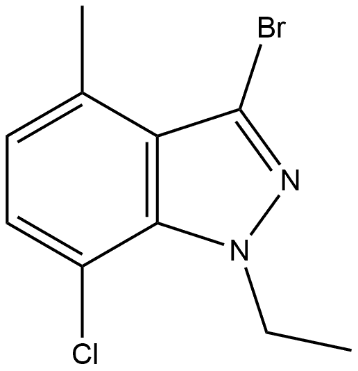 3-Bromo-7-chloro-1-ethyl-4-methyl-1H-indazole Structure