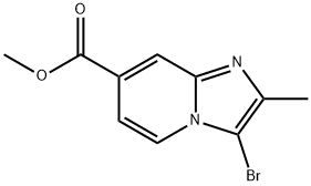 methyl 3-bromo-2-methylimidazo[1,2-a]pyridine-7-carboxylate Structure