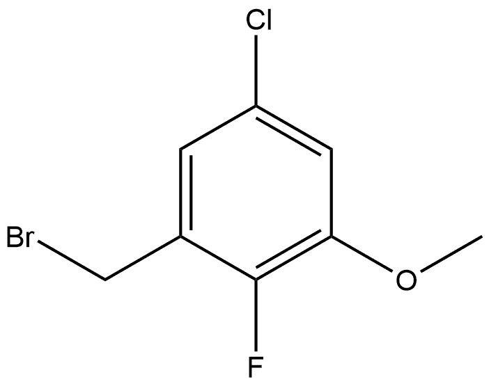 1-(Bromomethyl)-5-chloro-2-fluoro-3-methoxybenzene Structure