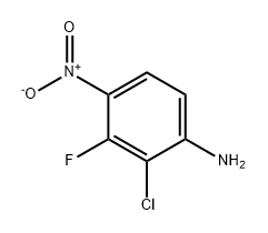 Benzenamine, 2-chloro-3-fluoro-4-nitro- 구조식 이미지