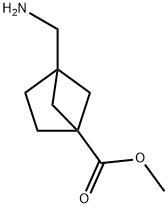 Bicyclo[2.1.1]hexane-1-carboxylic acid, 4-(aminomethyl)-, methyl ester 구조식 이미지