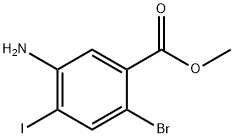 Benzoic acid, 5-amino-2-bromo-4-iodo-, methyl ester Structure