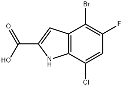 4-bromo-7-chloro-5-fluoro-1H-indole-2-carboxylic acid Structure