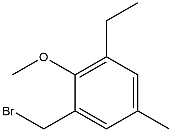 1-(Bromomethyl)-3-ethyl-2-methoxy-5-methylbenzene Structure