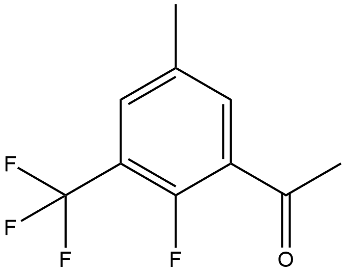 1-[2-Fluoro-5-methyl-3-(trifluoromethyl)phenyl]ethanone Structure