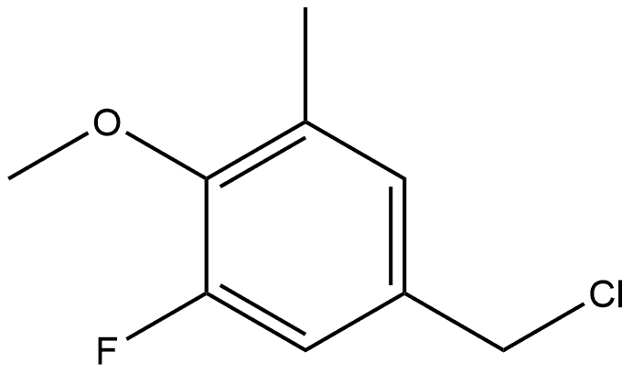 5-(Chloromethyl)-1-fluoro-2-methoxy-3-methylbenzene Structure