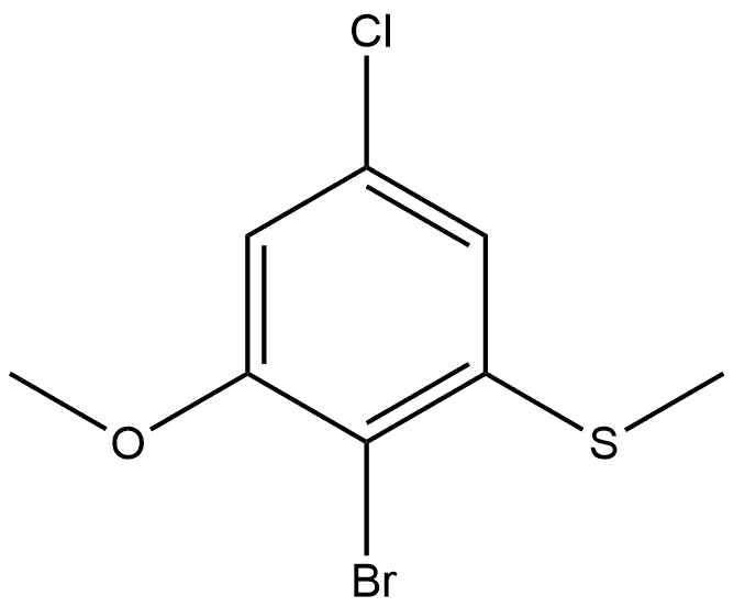 2-Bromo-5-chloro-1-methoxy-3-(methylthio)benzene Structure