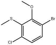 (3-Bromo-6-chloro-2-methoxyphenyl)(methyl)sulfane Structure