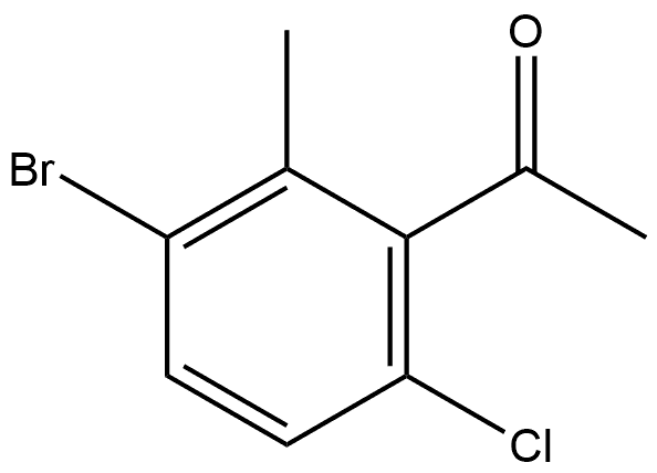 1-(3-Bromo-6-chloro-2-methylphenyl)ethanone Structure