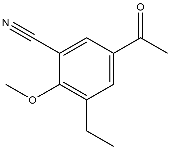 5-acetyl-3-ethyl-2-methoxybenzonitrile Structure