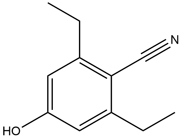 2,6-Diethyl-4-hydroxybenzonitrile 구조식 이미지