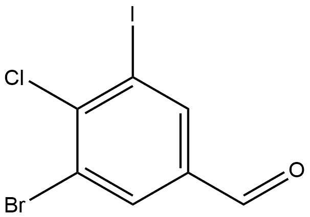 3-bromo-4-chloro-5-iodobenzaldehyde Structure