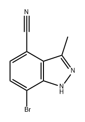 1H-Indazole-4-carbonitrile, 7-bromo-3-methyl- 구조식 이미지