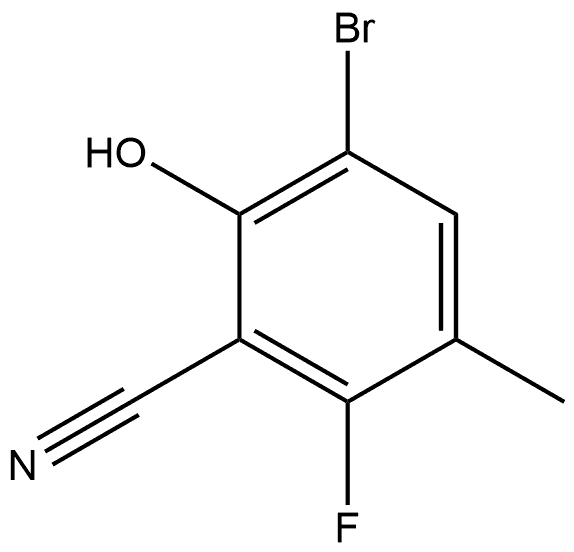 3-Bromo-6-fluoro-2-hydroxy-5-methylbenzonitrile Structure