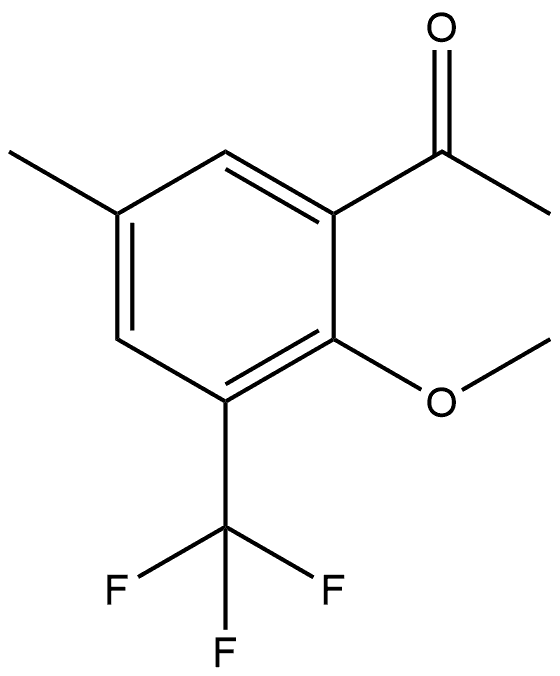 1-[2-Methoxy-5-methyl-3-(trifluoromethyl)phenyl]ethanone Structure