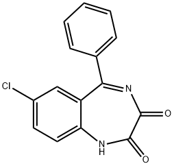 1H-1,4-Benzodiazepine-2,3-dione, 7-chloro-5-phenyl- Structure