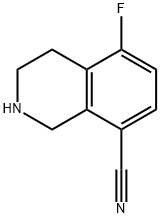 8-Isoquinolinecarbonitrile, 5-fluoro-1,2,3,4-tetrahydro- 구조식 이미지