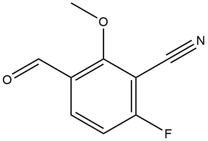 6-Fluoro-3-formyl-2-methoxybenzonitrile Structure