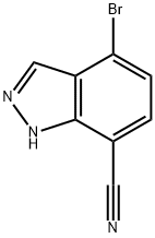 1H-Indazole-7-carbonitrile, 4-bromo- Structure