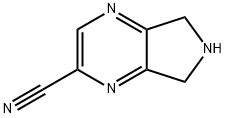 5H-Pyrrolo[3,4-b]pyrazine-2-carbonitrile, 6,7-dihydro- Structure