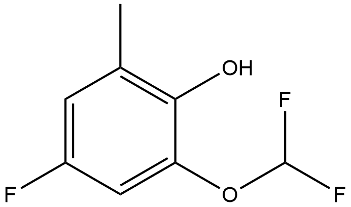 2-(Difluoromethoxy)-4-fluoro-6-methylphenol Structure