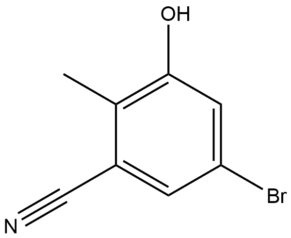 5-Bromo-3-hydroxy-2-methylbenzonitrile Structure