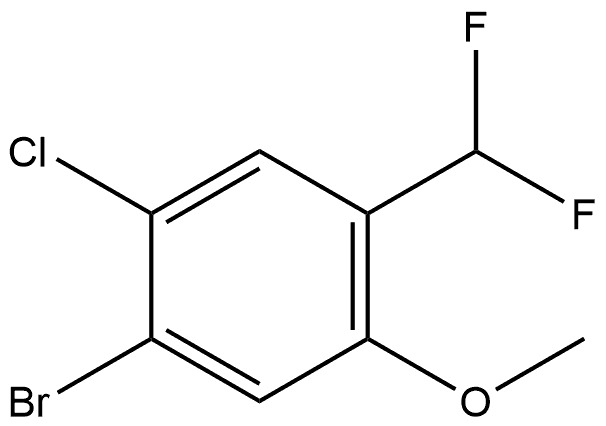 1-Bromo-2-chloro-4-(difluoromethyl)-5-methoxybenzene Structure