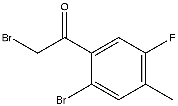 2-Bromo-1-(2-bromo-5-fluoro-4-methylphenyl)ethanone Structure