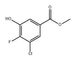 Benzoic acid, 3-chloro-4-fluoro-5-hydroxy-, methyl ester 구조식 이미지